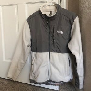 Cream and grey “North Face” fleece